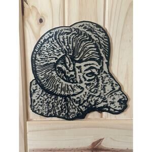 Rams Head Wall Sign Bighorn Sheep Customize Colors Trail National Park Forest